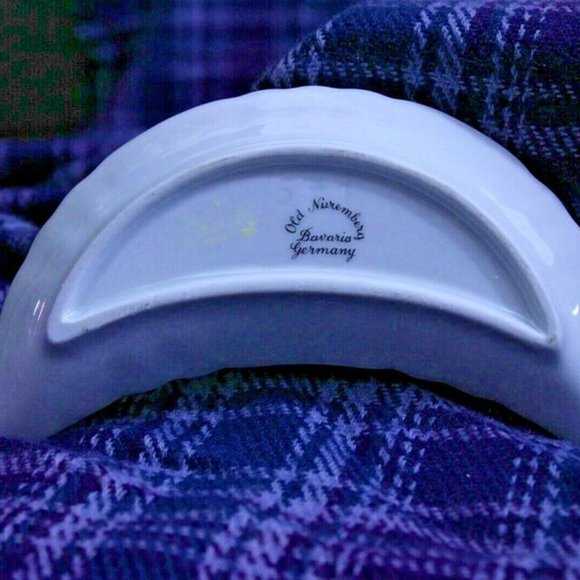 Old Nuremberg Bavaria Germany Floral Bone Dishes - Picture 4 of 8